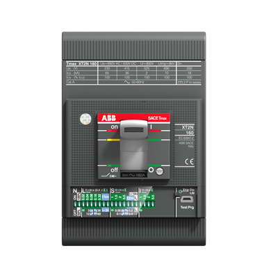 ABB XT2N 160 Ekip Dip LS/I In=10A 3p F F, manufacturer catalog image