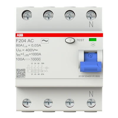 ABB F204 AC-80/0.03, manufacturer catalog image