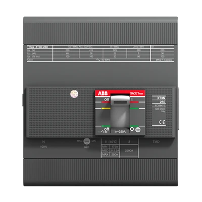 ABB XT3N 250 TMD 250-2500 4p F F InN=100%, manufacturer catalog image