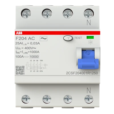ABB F204 AC-25/0.03, manufacturer catalog image