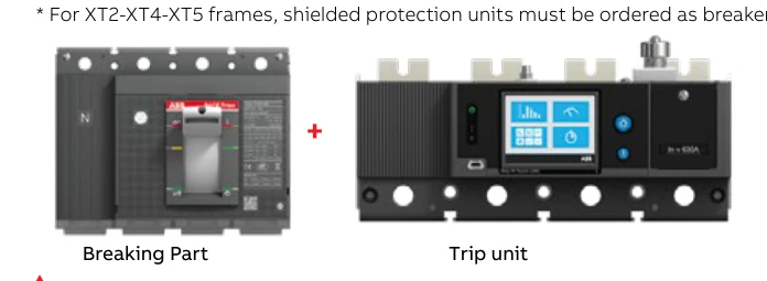 ABB XT2N 160, Ekip Touch Measuring LSI, In=40A, 4p, manufacturer catalog image