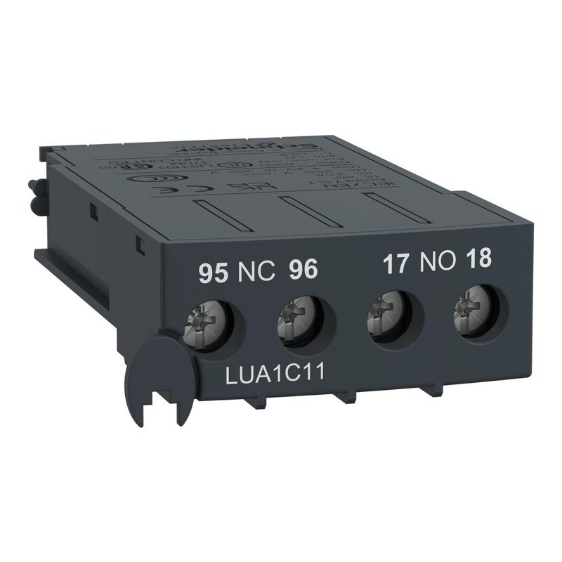 Schneider Electric signalling contacts LUA - 1 NO + 1 NC, manufacturer catalog image