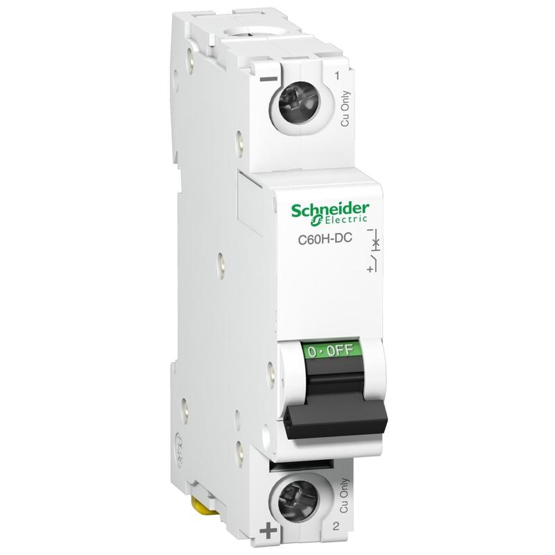 Schneider Electric miniature circuit breaker - C60H - 1 pole - 25 A - C curve, manufacturer catalog image