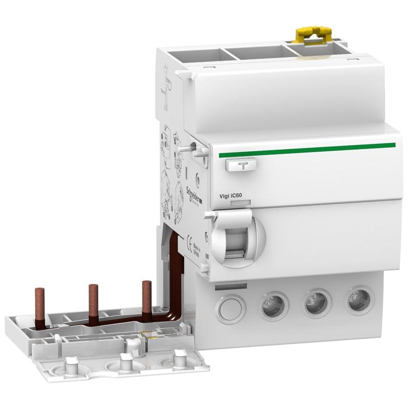 Schneider Electric Vigi iC60 - earth leakage add-on block - 3P - 63A - 300mA - AC type, manufacturer catalog image