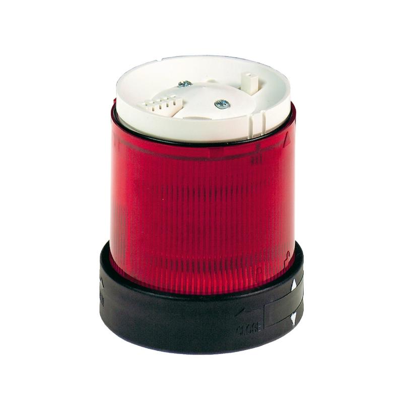Schneider Electric Illuminated unit for modular tower lights, plastic, red, Ø70, steady, integral LED, 24 V AC/DC, manufacturer catalog image