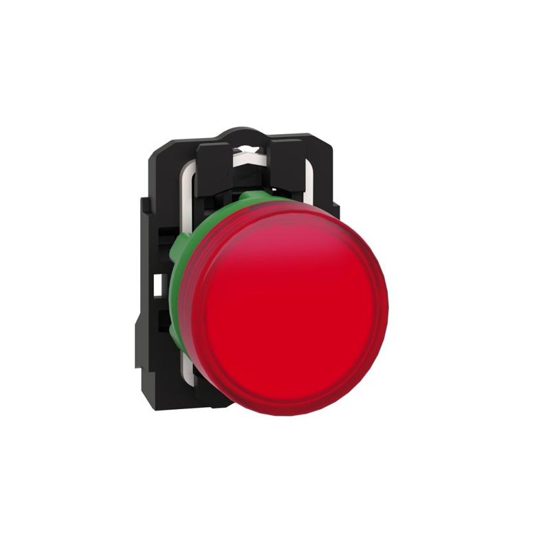 Schneider Electric Pilot light, plastic, red, Ø22, plain lens with integral LED, 230...240 V AC, manufacturer catalog image