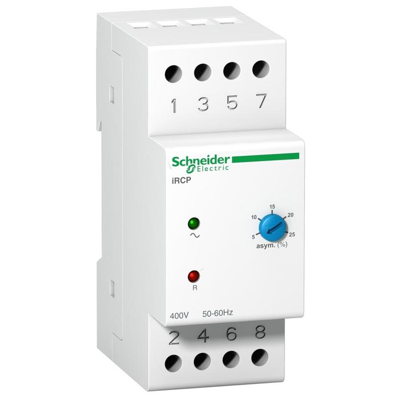 Schneider Electric phase control relay iRCP - 8 A - 400 V 50/60Hz - 1 OC, manufacturer catalog image