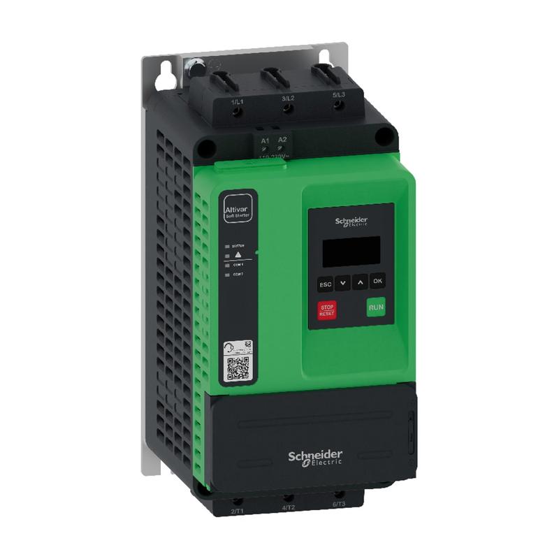 Schneider Electric Soft starter, Altivar Soft Starter ATS430, 17A, 208 to 600V AC, control supply 110 to 230V AC, manufacturer catalog image