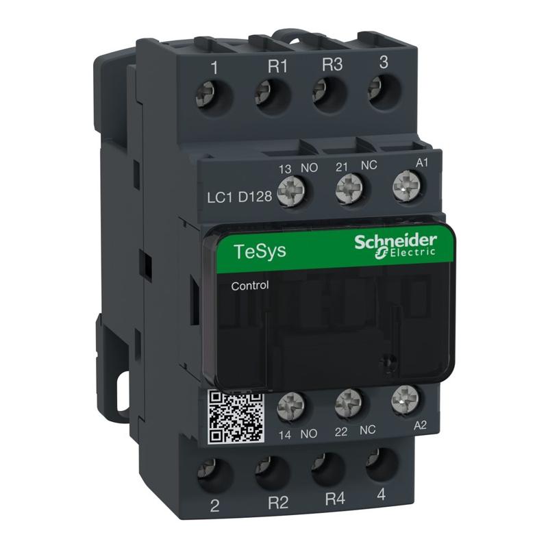 Schneider Electric TeSys D contactor - 4P(2 NO + 2 NC) - AC-1 - <= 440 V 25 A - 110 V AC coil, manufacturer catalog image