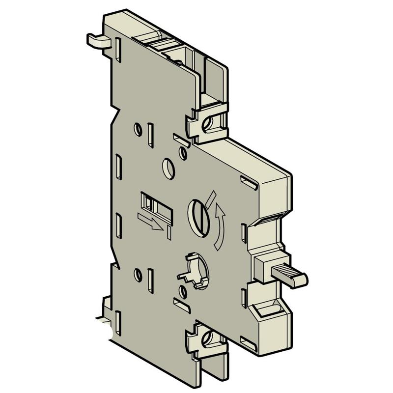 Schneider Electric TeSys GV3 - auxiliary contact - 1 NO + 1 NC, manufacturer catalog image