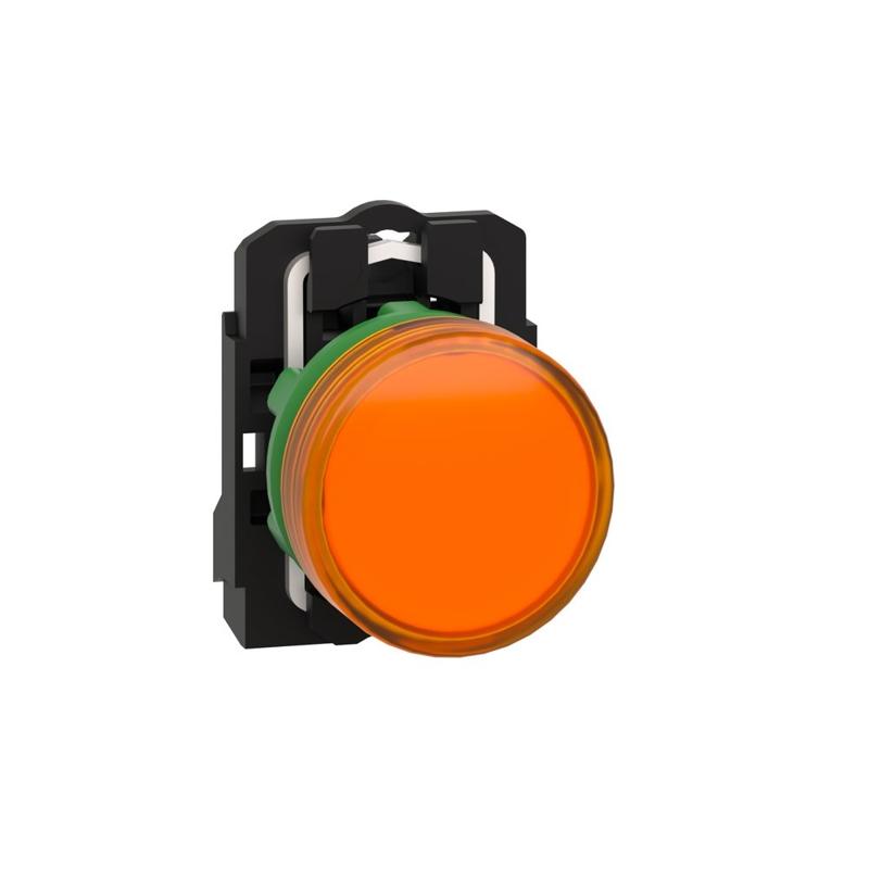 Schneider Electric Pilot light, plastic, orange, Ø22, plain lens with integral LED, 24 V AC/DC, manufacturer catalog image