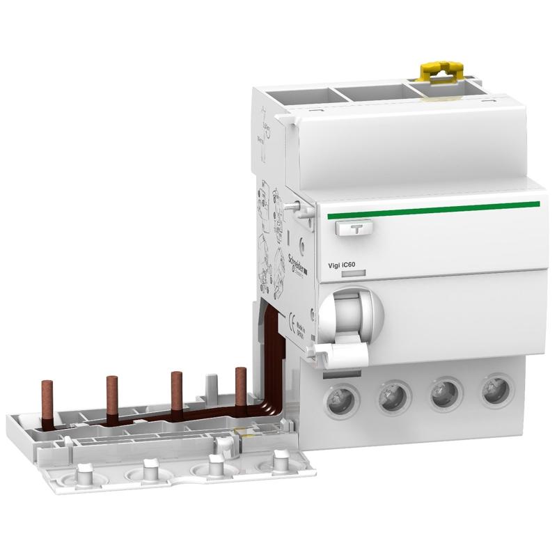 Schneider Electric Vigi iC60 - earth leakage add-on block - 4P - 63A - 300mA - AC type, manufacturer catalog image