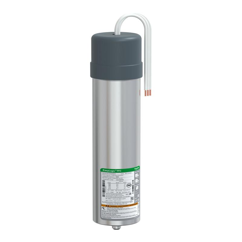 Schneider Electric EasyLogic PFC Capacitor standard duty capacitor, 6.8 kvar 380 V 50 Hz, manufacturer catalog image