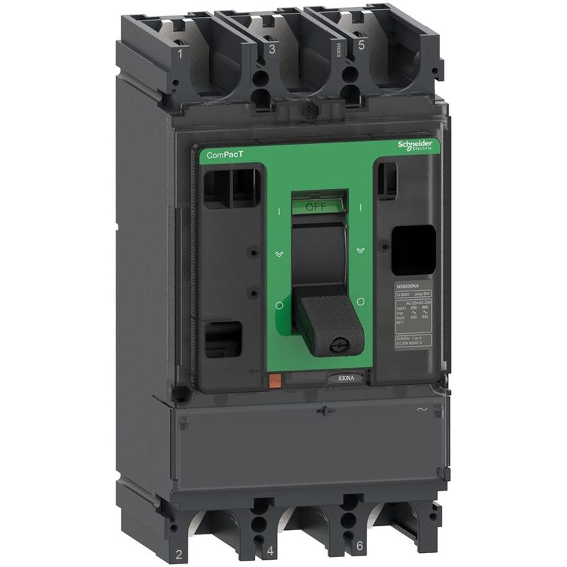 Schneider Electric Switch disconnector ComPacT NSX630NA, 3 poles, 630A, AC22A, AC23A, manufacturer catalog image