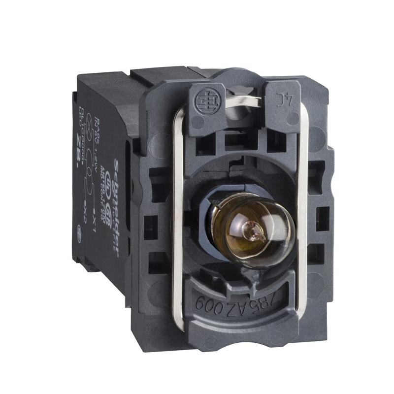 Schneider Electric light block with body/fixing collar with BA9s incandesc. bulb 110...120V, manufacturer catalog image