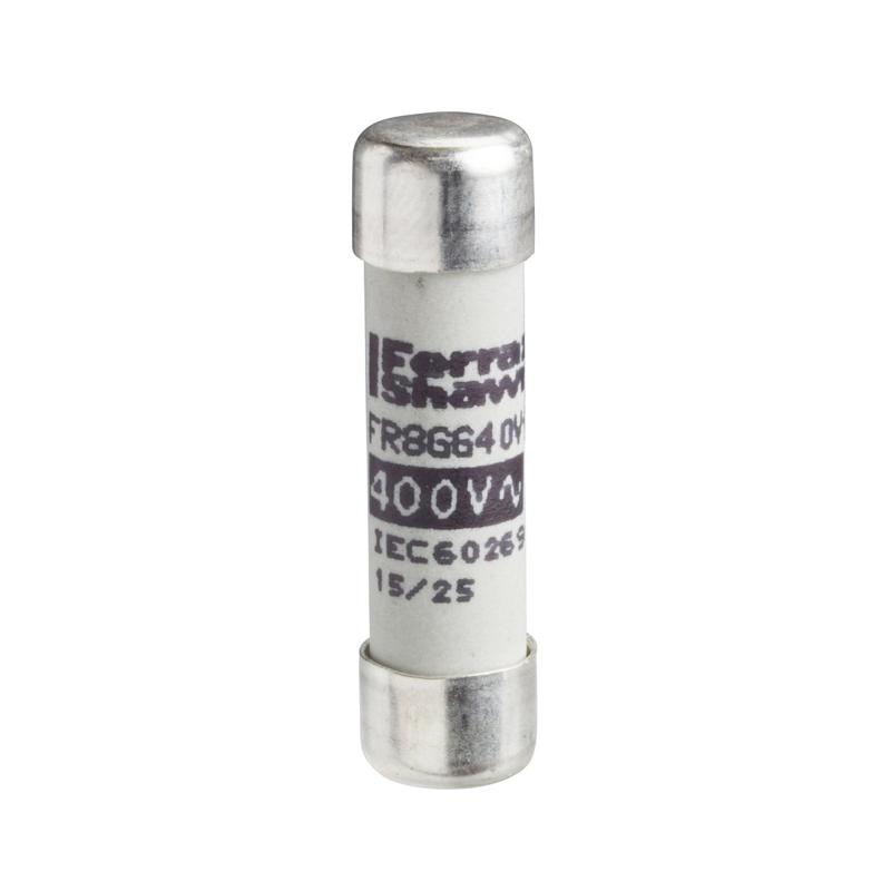 Schneider Electric NFC cartridge fuses, Tesys GS, cylindrical 8.5 mm x 31.5 mm, fuse type gG, 400 VAC, 2 A, without striker, manufacturer catalog image