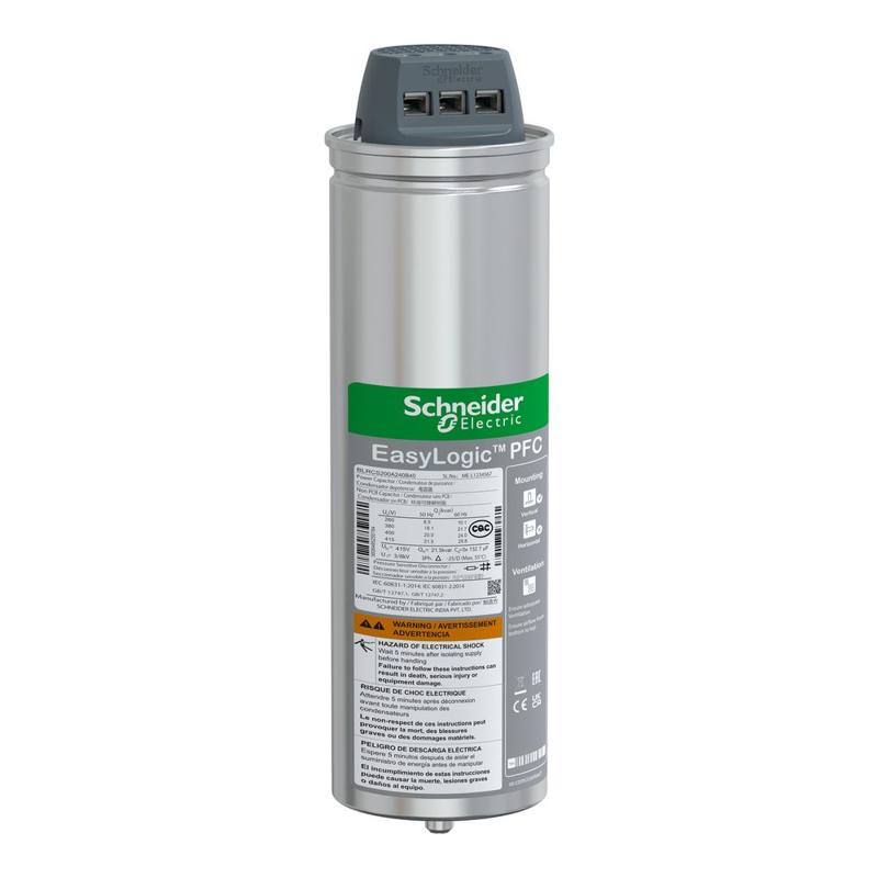 Schneider Electric EasyCan Capacitor - 20/24 kvar - 400 V - 50/60Hz, manufacturer catalog image