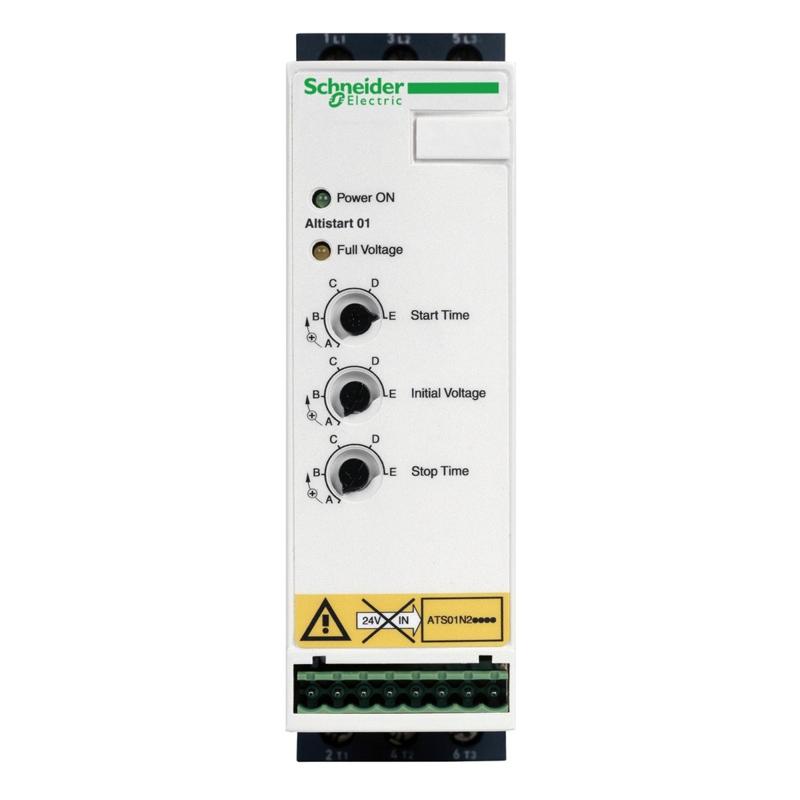 Schneider Electric soft starter for asynchronous motor, Altistart 01, ATS01, 32A, 380 to 415V, 15kW, manufacturer catalog image