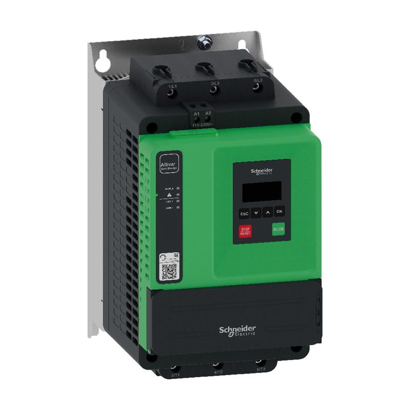 Schneider Electric Soft starter, Altivar Soft Starter ATS430, 75A, 208 to 600V AC, control supply 110 to 230V AC, manufacturer catalog image