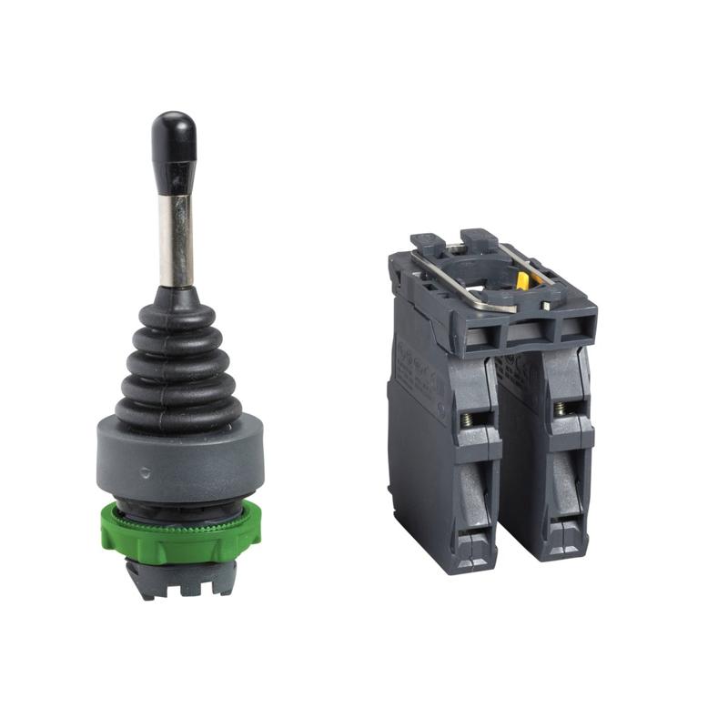 Schneider Electric joystick controller Ø22 4-direction stay put 1NO per direction, manufacturer catalog image