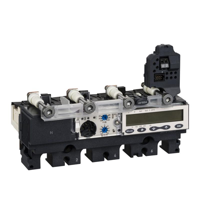 Schneider Electric trip unit MicroLogic 5.2 E for ComPact NSX 160/250 circuit breakers, electronic, rating 160A, 4 poles 4d, manufacturer catalog image