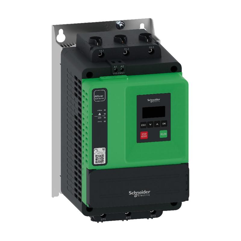 Schneider Electric Soft starter, Altivar Soft Starter ATS430, 110A, 208 to 600V AC, control supply 110 to 230V AC, manufacturer catalog image