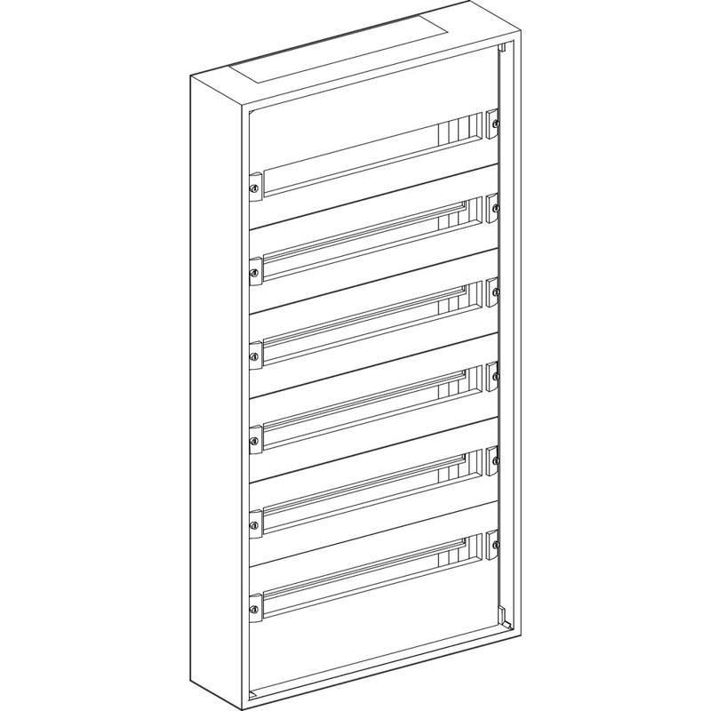 Schneider Electric WALL-MOUNTED ENCLOSURE 6 ROWS PRISMA PACK 160 IP30, manufacturer catalog image