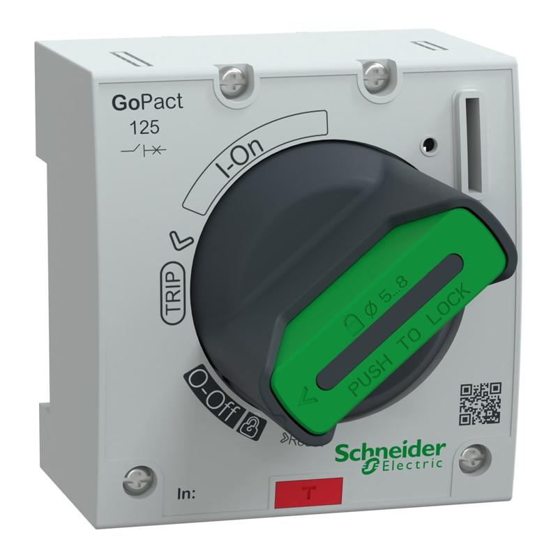 Schneider Electric Direct rotary handle, GoPact MCCB 125, IP20, manufacturer catalog image