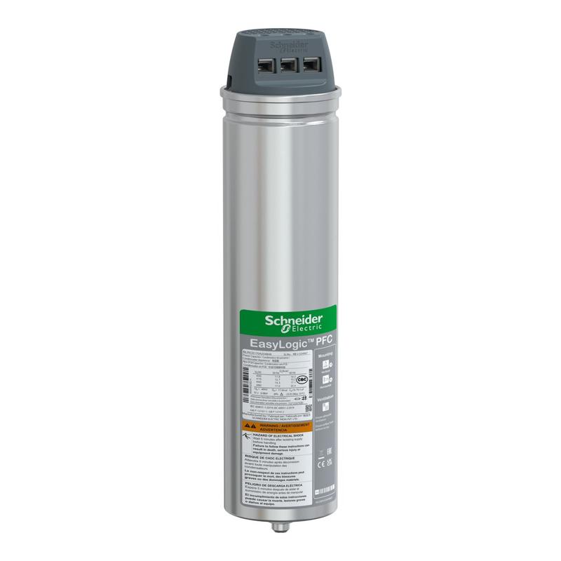 Schneider Electric EasyLogic PFC Capacitor standard duty capacitor, 17 kvar 480 V 50 Hz, manufacturer catalog image