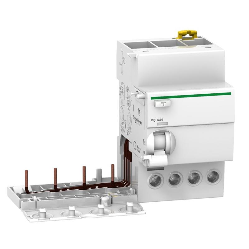 Schneider Electric Vigi iC60 - earth leakage add-on block - 4P - 25A - 300mA - AC type, manufacturer catalog image