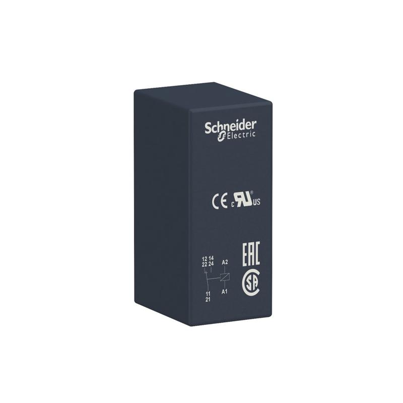 Schneider Electric Interface plug-in relay, 16 A, 1 CO, 24 V AC, manufacturer catalog image