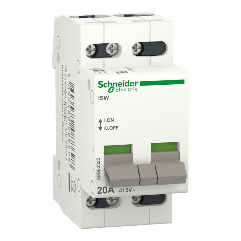 Schneider Electric switch Acti9 iSW - 3 poles - 20 A - 415V, manufacturer catalog image