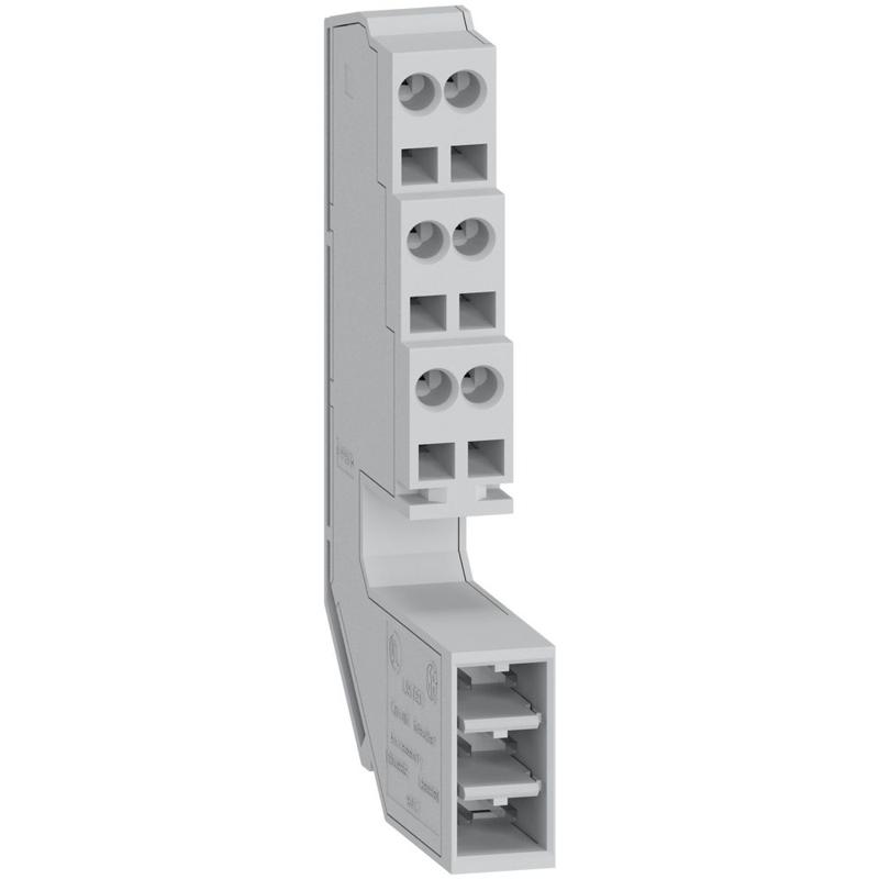 Schneider Electric 3 wires terminal block, MasterPact MTZ1, drawout, spare part, manufacturer catalog image