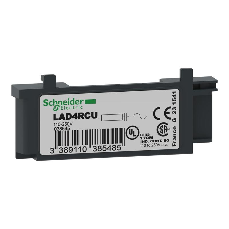 Schneider Electric RC Transient Suppressor 110 TO 250 VAC, manufacturer catalog image