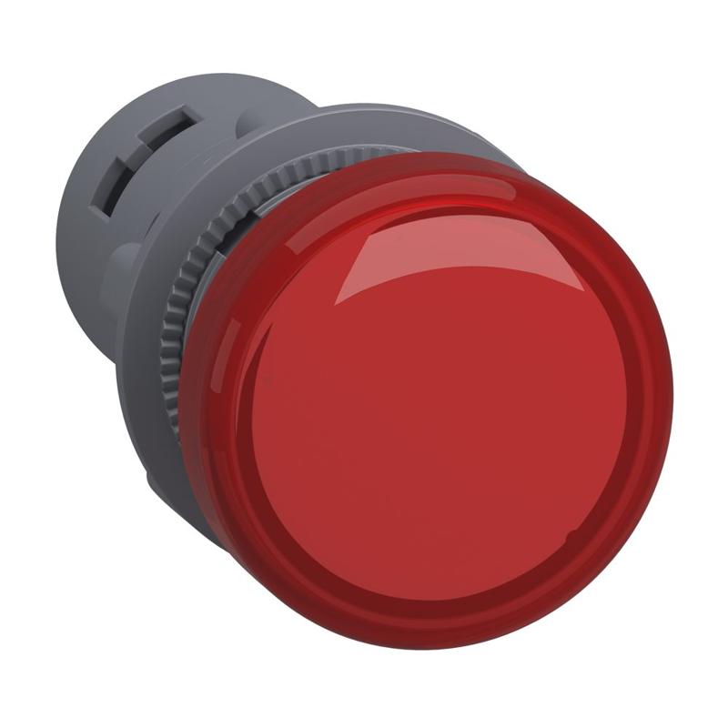 Schneider Electric Pilot light, plastic, red, Ø 22 mm, with integral LED, 220…230V AC, Anti-interference, manufacturer catalog image