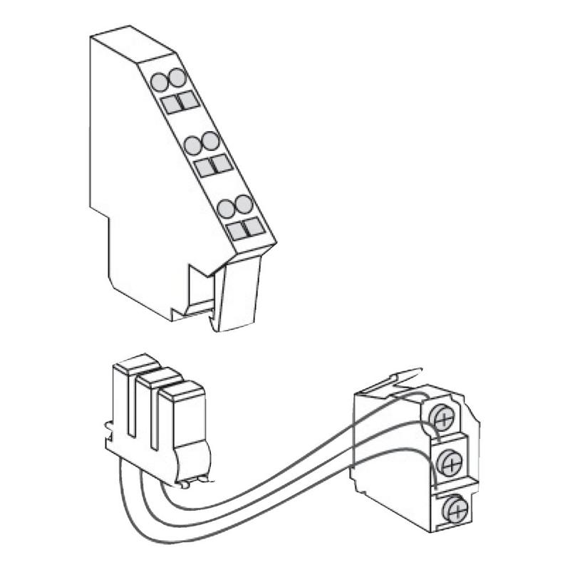 Schneider Electric auxiliary contact - 1 OC low level, manufacturer catalog image