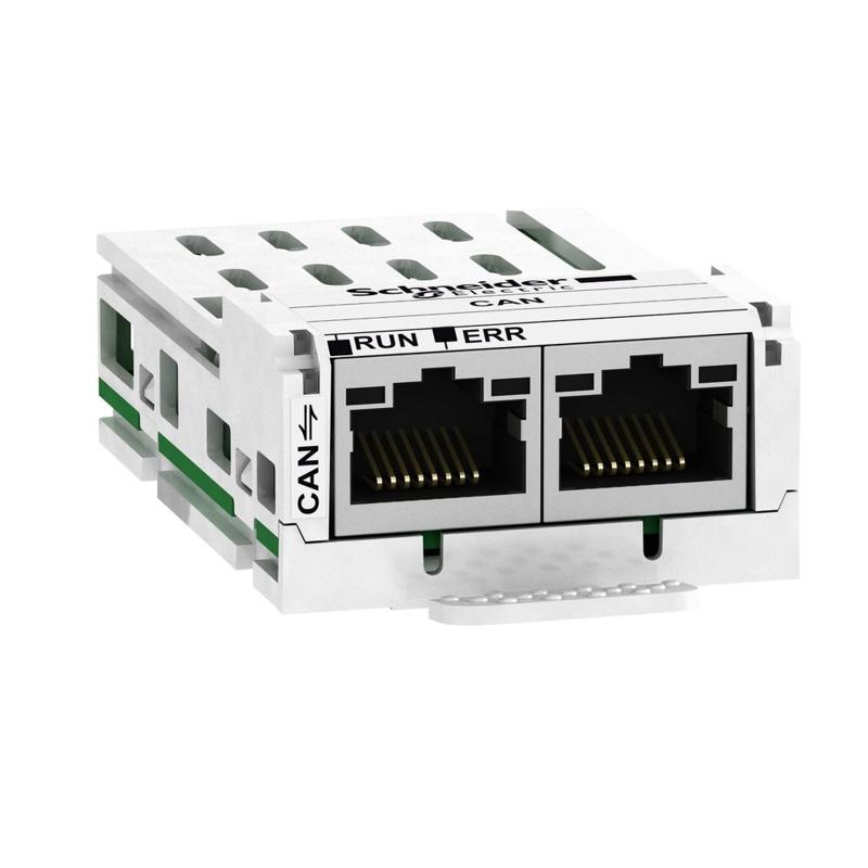 Schneider Electric CANopen Daisy Chain 2 x RJ45 communication module, manufacturer catalog image