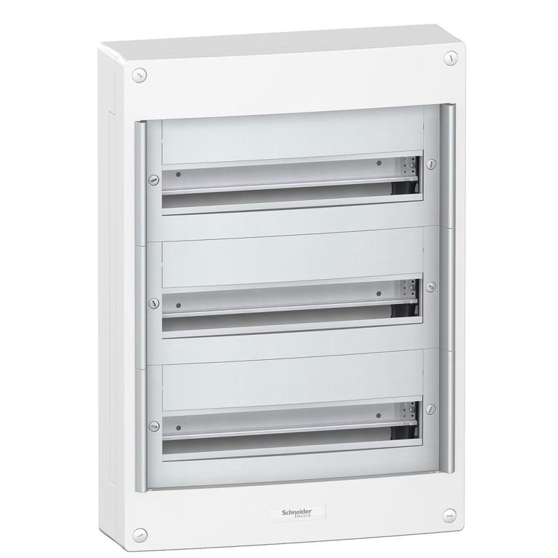 Schneider Electric Pragma surface enclosure - IP30 - 3 x 18 modules - without door, manufacturer catalog image