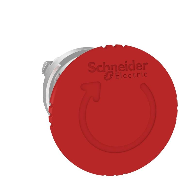 Schneider Electric Emergency stop head, switching off, metal, red mushroom Ø40, Ø22, trigger latching turn to release, manufacturer catalog image