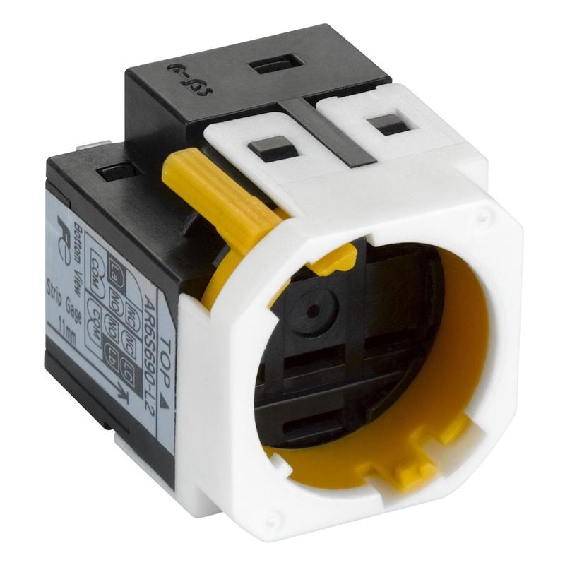 Schneider Electric Fast connector socket, Harmony XB6E, for PB and SS, 1 NO NC, manufacturer catalog image