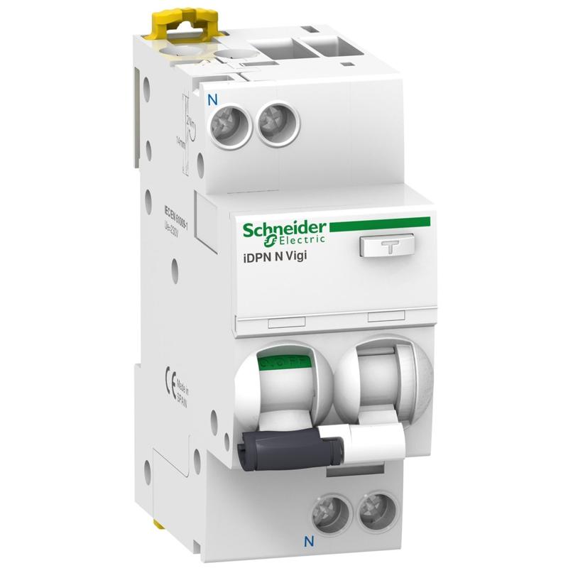 Schneider Electric Acti 9 iDPN N Vigi - RCBO - 1P+N - 32A - C Curve - 6000A - 30mA - type AC, manufacturer catalog image
