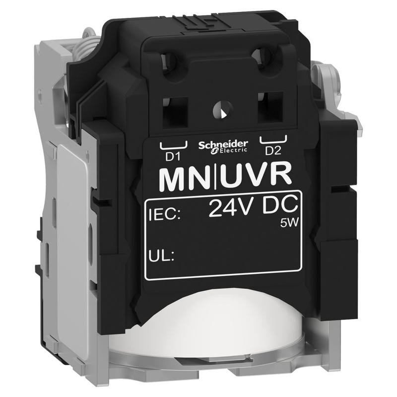 Schneider Electric undervoltage release MN - 24 V DC, manufacturer catalog image