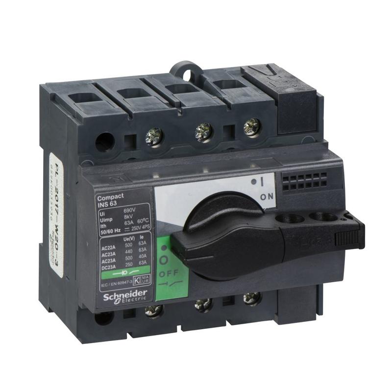 Schneider Electric switch-disconnector Compact INS63 - 3 poles - 63 A, manufacturer catalog image