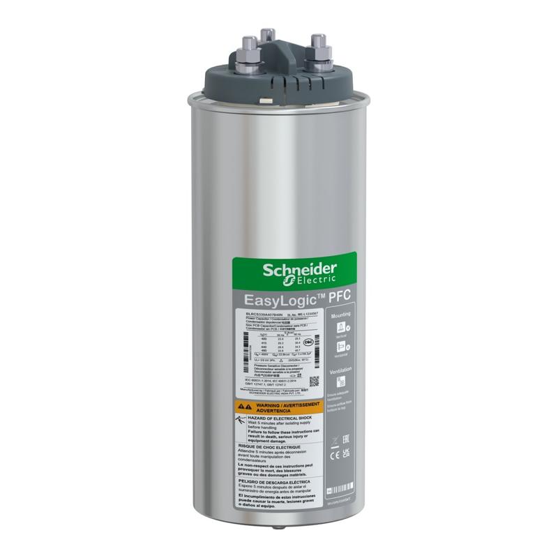 Schneider Electric EasyLogic PFC Capacitor, 33.9/40.7 kvar - 480 V - 50/60Hz, new design, manufacturer catalog image
