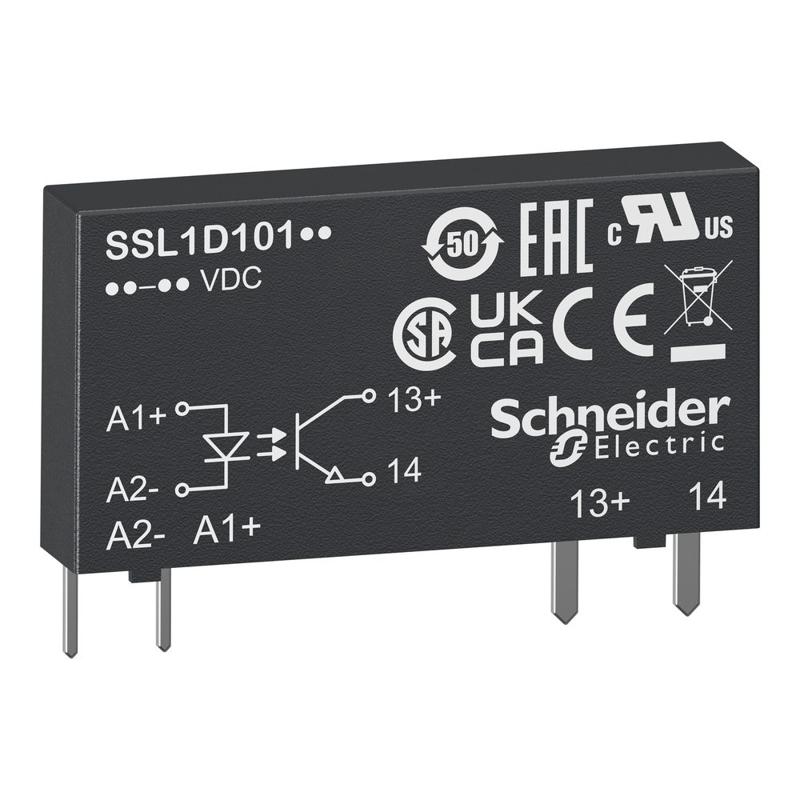 Schneider Electric solid state relay,Plug-in,input 15-30 V DC, output 24-280 V AC, 2A, manufacturer catalog image