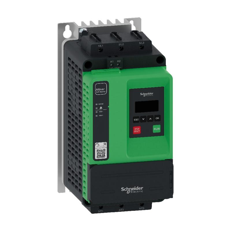 Schneider Electric Soft starter, Altivar Soft Starter ATS430, 47A, 208 to 600V AC, control supply 110 to 230V AC, manufacturer catalog image