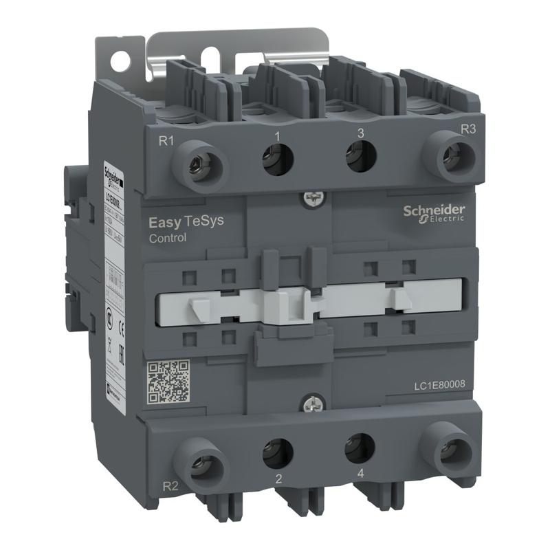 Schneider Electric Contactor,Easy TeSys Control,LC1E,4P(2NO+2NC),AC-1 100A,220V, manufacturer catalog image