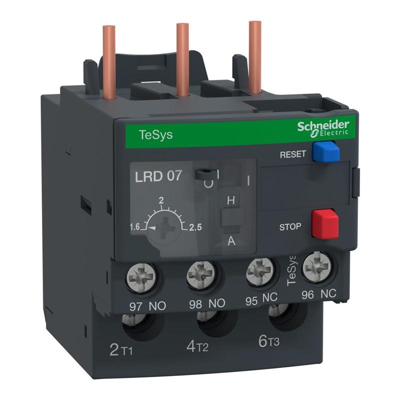 Schneider Electric TeSys LRD thermal overload relays - 1.6...2.5 A - class 10A, manufacturer catalog image