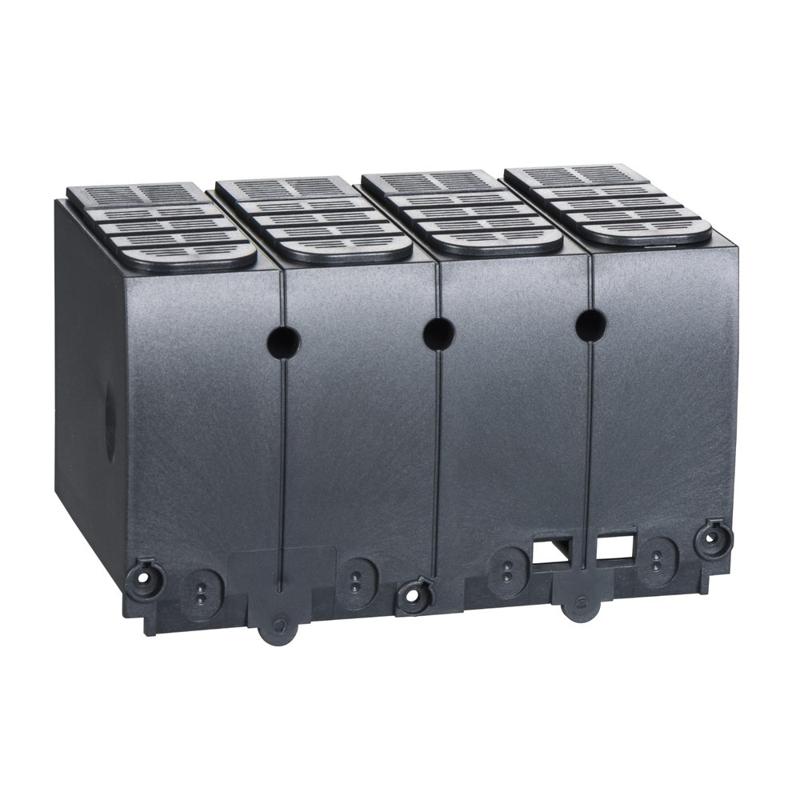 Schneider Electric long terminal shield - 4 poles - <= 250A, manufacturer catalog image