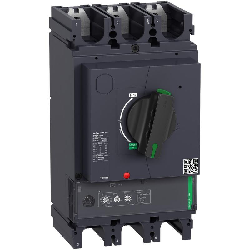 Schneider Electric Motor circuit breaker, TeSys GV6, 3P, 320A, Icu 70kA, thermal magnetic, manufacturer catalog image